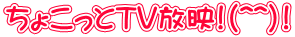 ちょこっとTV放映!(^^)!